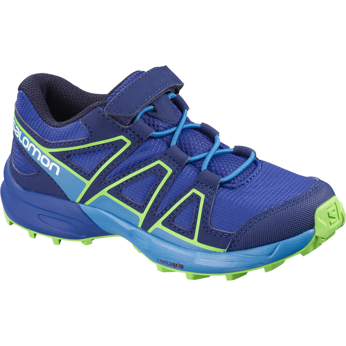 Salomon SPEEDCROSS BUNGEE K Zapatillas Trail Running Niños - Azules Oscuro - Colombia (02875-NRHY)